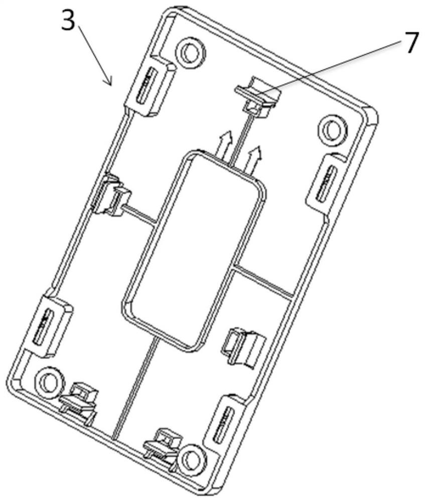 Mounting part mounting structure on door leaf