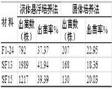 Method for improving culture efficiency of anther of filial generation of Oryza rufipogon