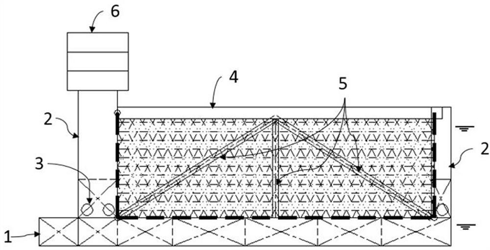 Large-scale mariculture net cage platform convenient to move