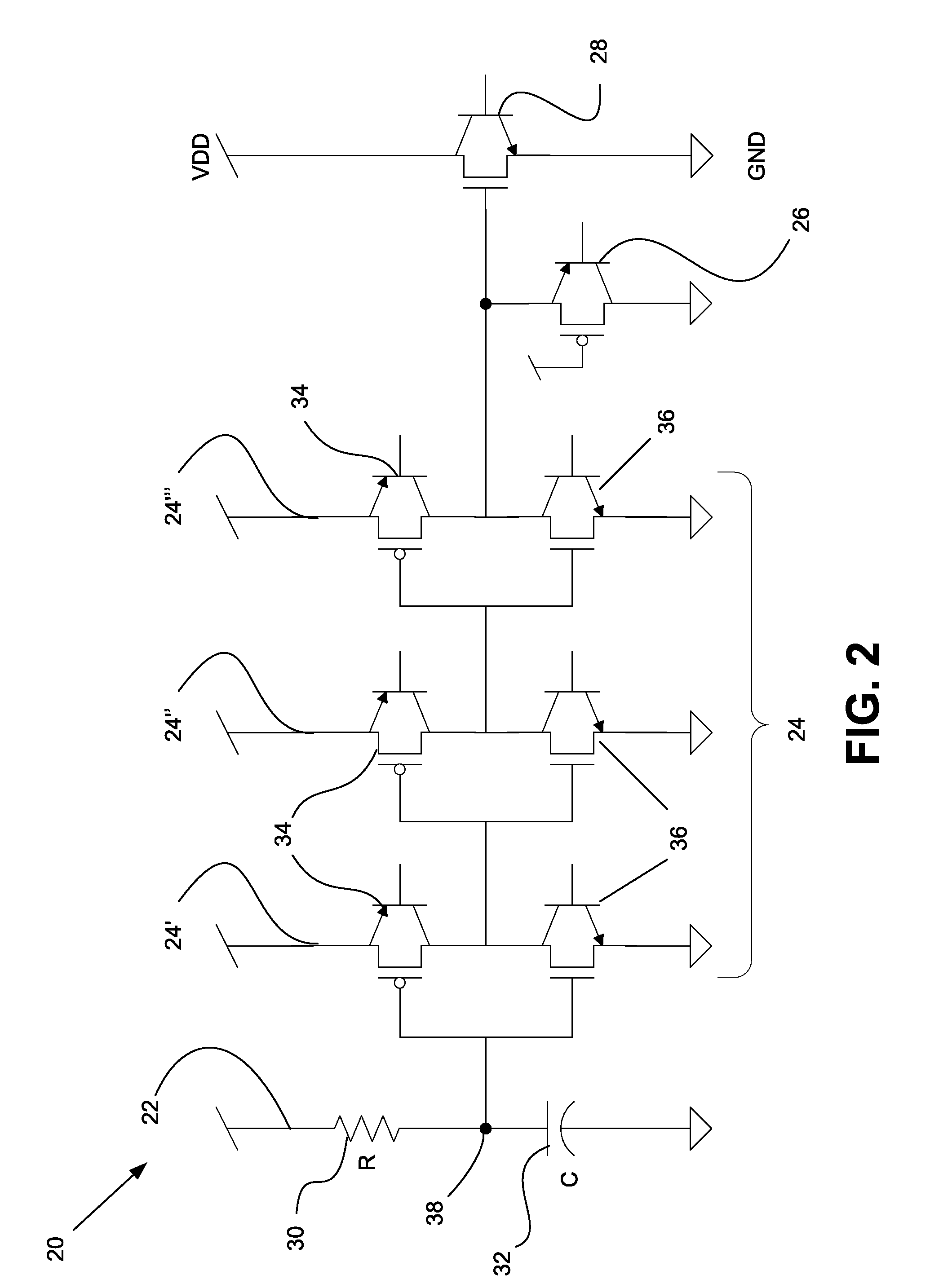 RC-triggered power clamp suppressing negative mode electrostatic discharge stress