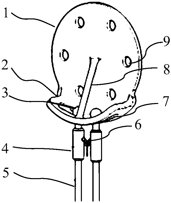 Aerial rope releasing device and launching method for near space airship