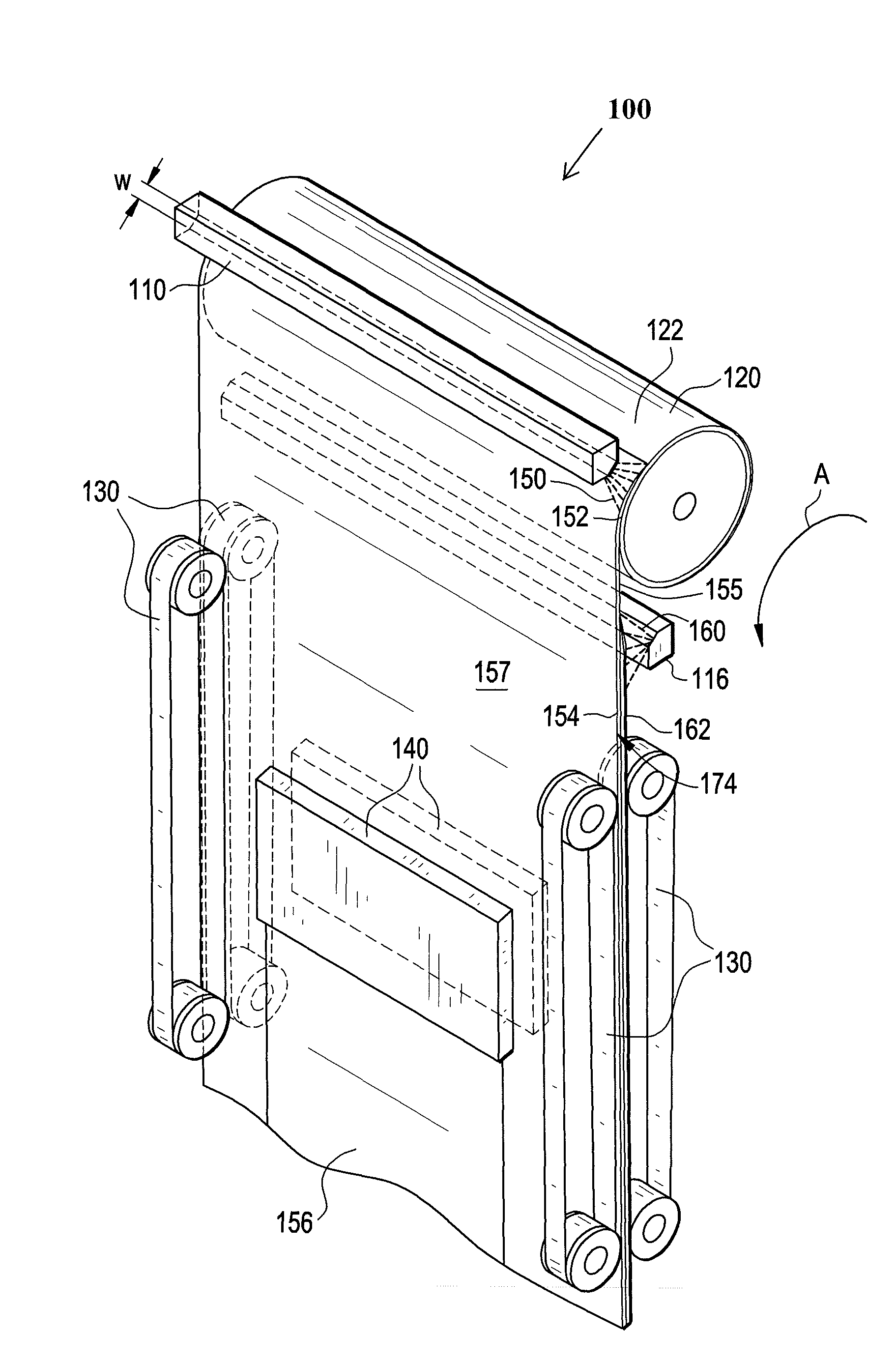 Roll-to-roll glass: touch-free process and multilayer approach