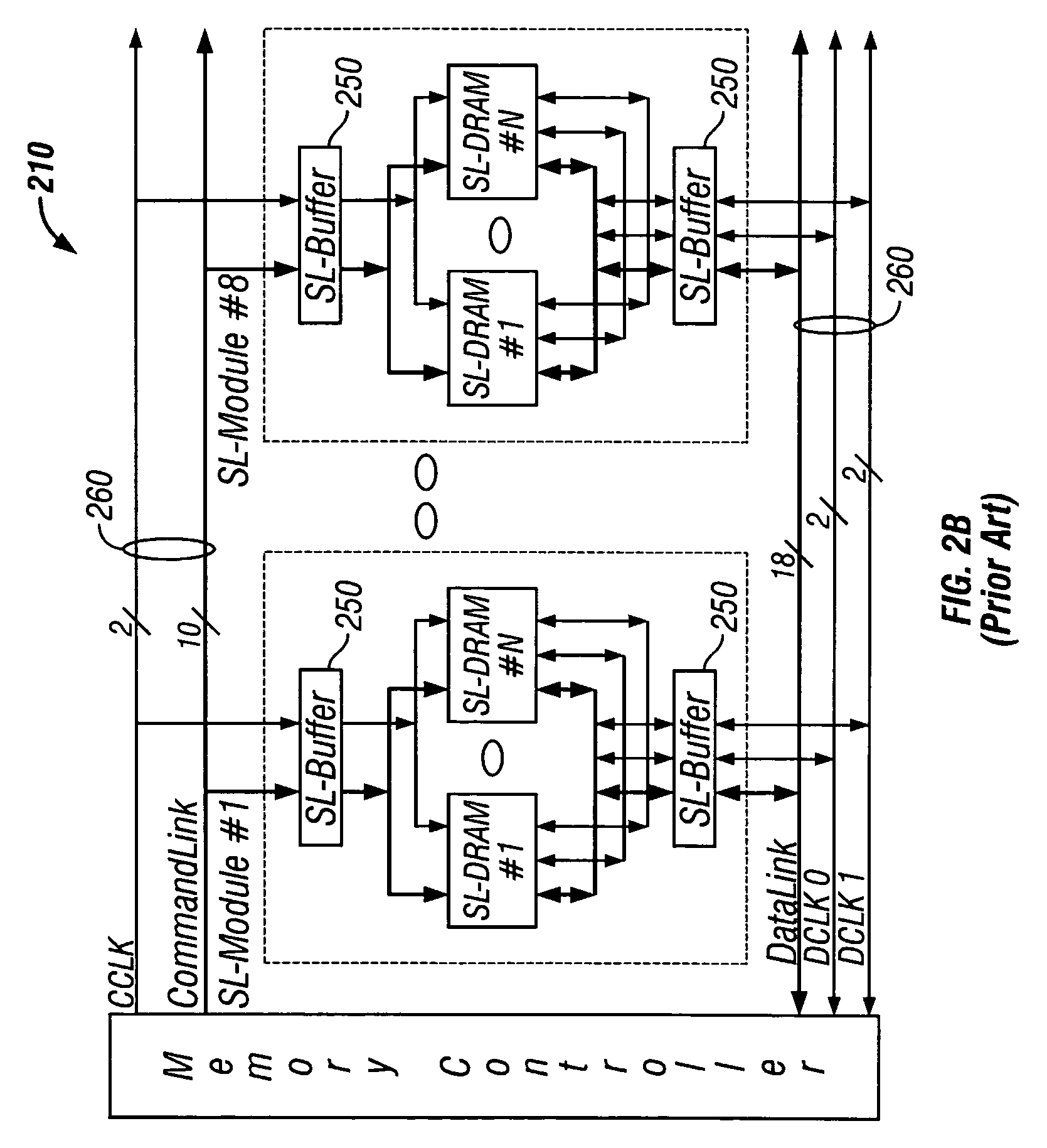 Configurable width buffered module having switch elements