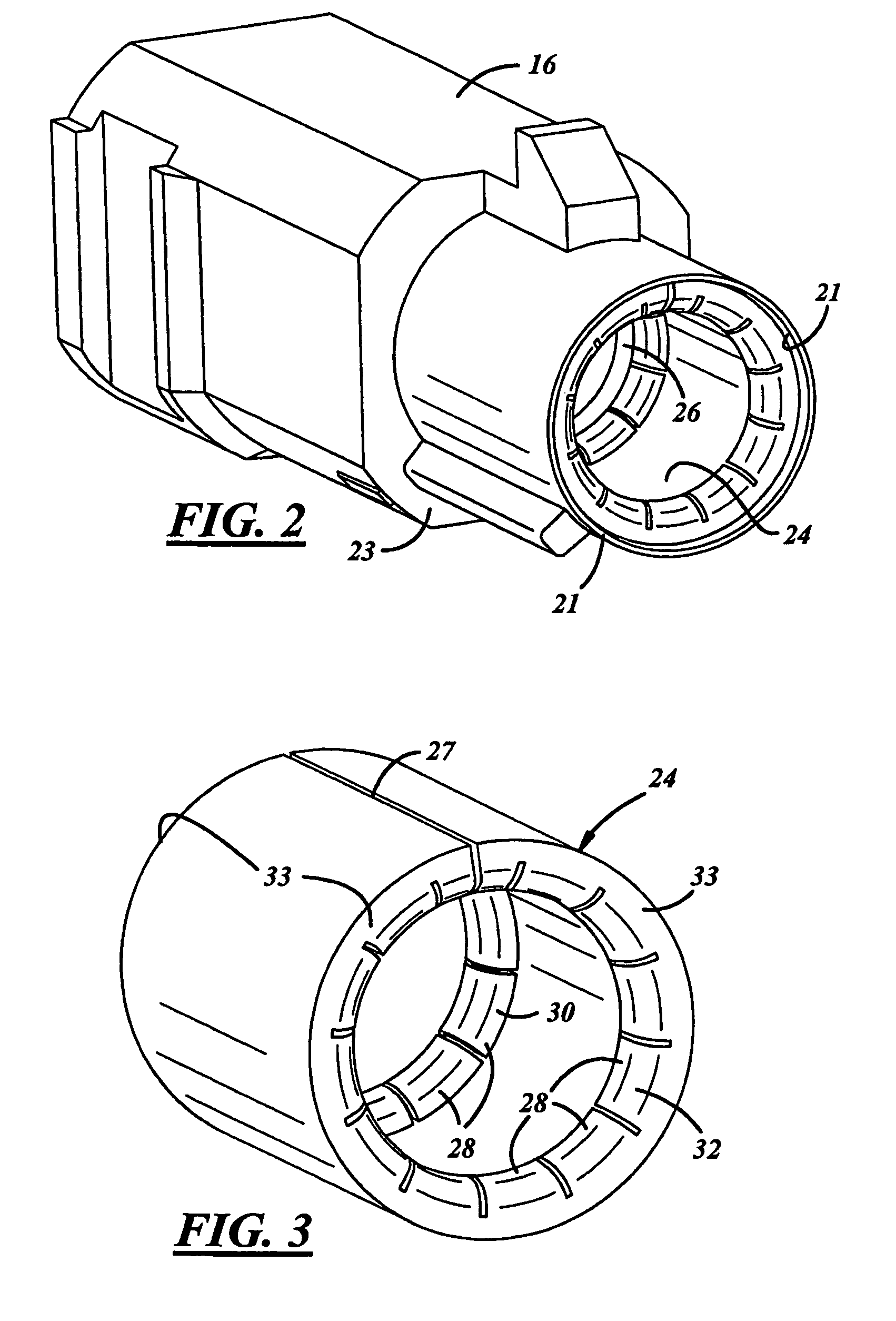 RF connector with integrated shield