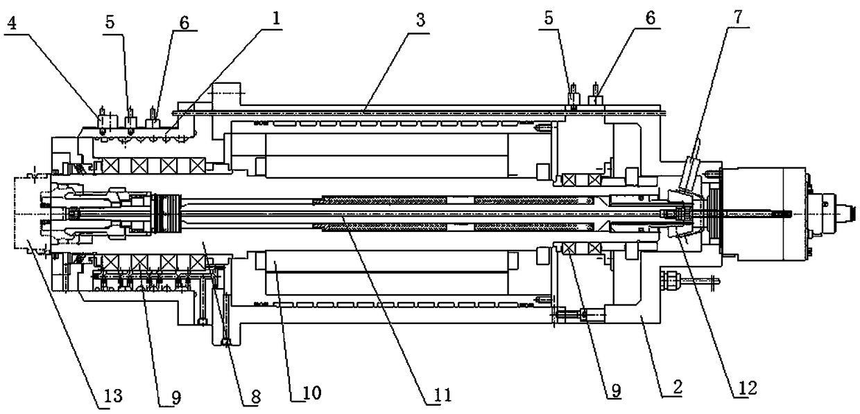 High-speed electric spindle structure with intelligent monitoring and quick maintenance functions