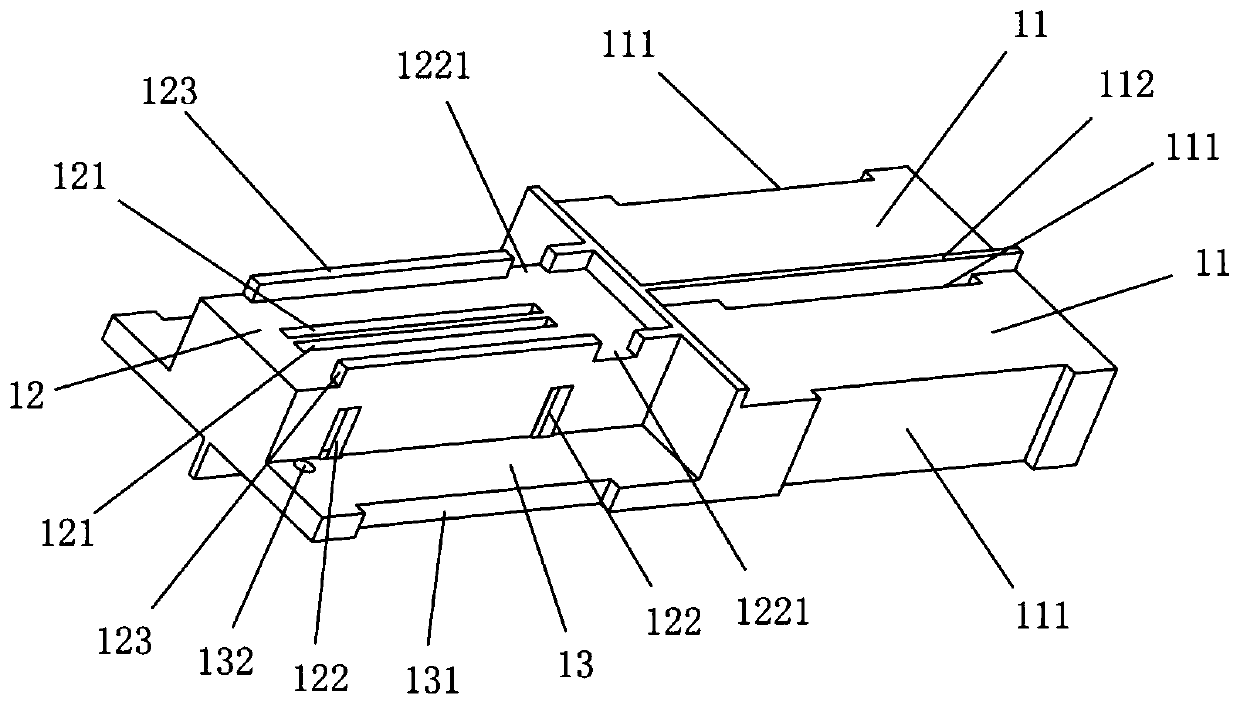 Battery cell series connection module support, and battery cell series connection module and assembling method thereof