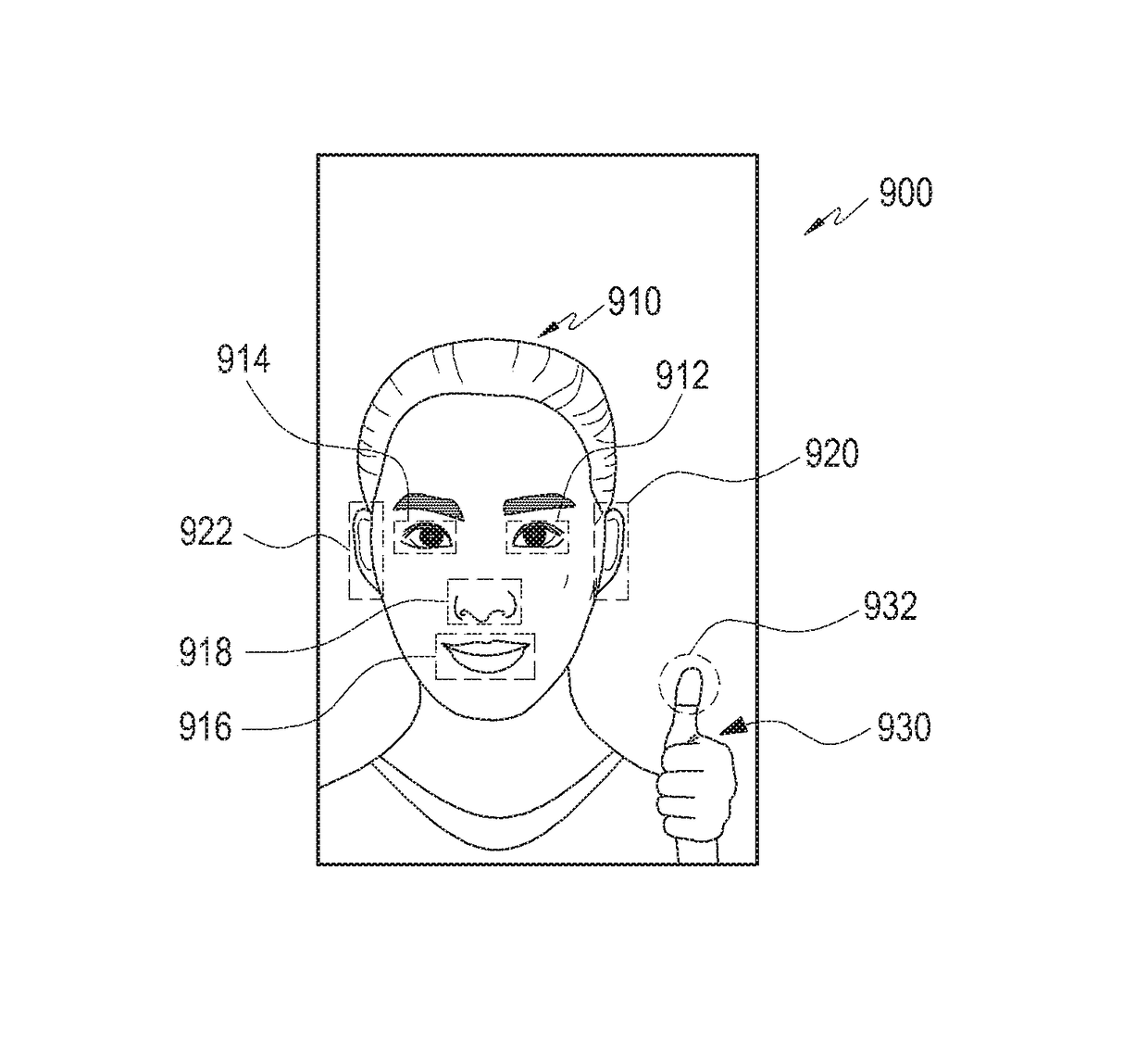 Mobile device having face recognition function using additional component and method for controlling the mobile device