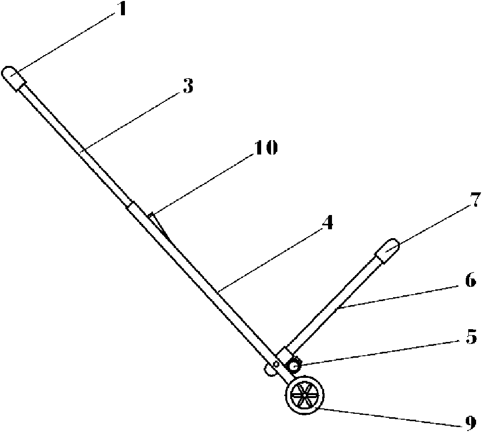 Triangular folding luggage barrow