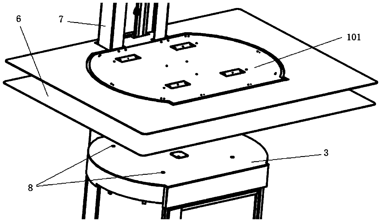 A system for filling holes in floor slabs of elevator landings