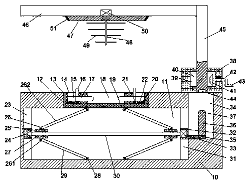 Electronically polluted solution treatment device