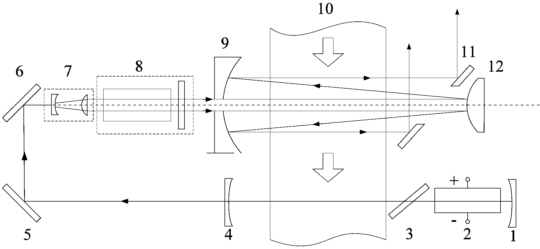 Large-power pulse air-flow chemical laser apparatus