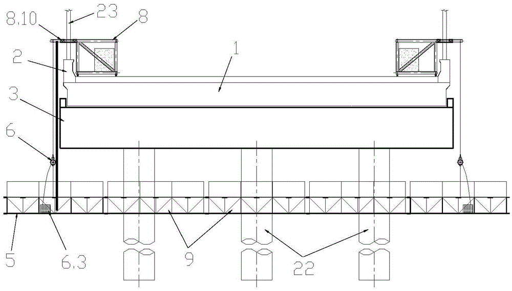 A beam bottom maintenance platform capable of spanning bridge piers and obstacle columns and its application method