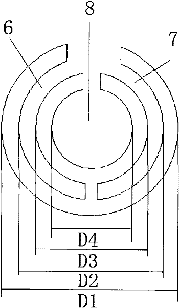 Processing device of polyester and viscose blended yarn in binary structure and method thereof