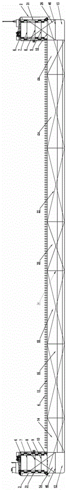 A bow and stern pontoon type shipbuilding platform