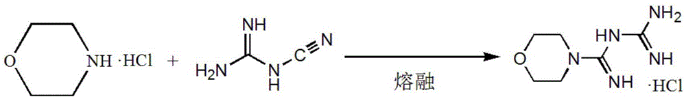 Synthetic method of moroxydine hydrochlofide