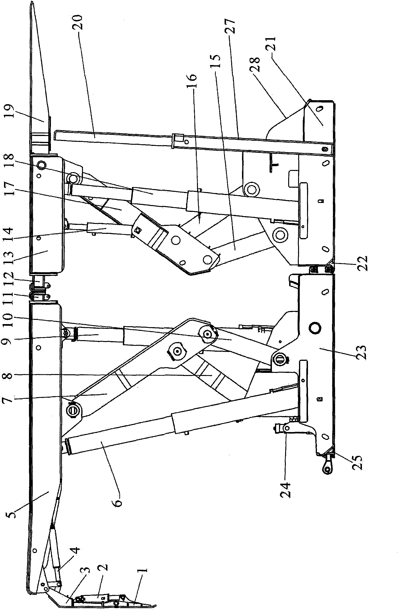 Paste filling and supporting integral hydraulic bracket