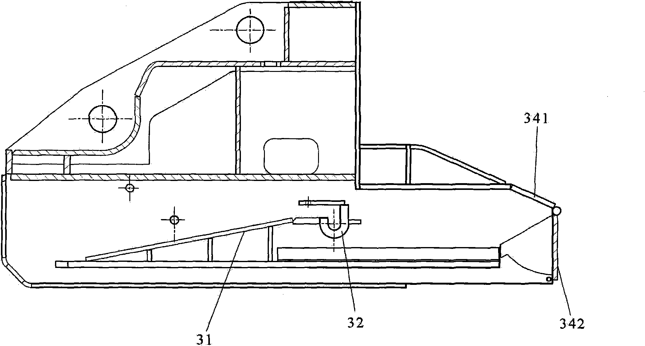 Paste filling and supporting integral hydraulic bracket