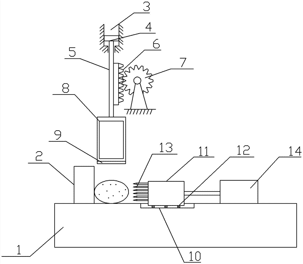 Pattern cutting device for potato