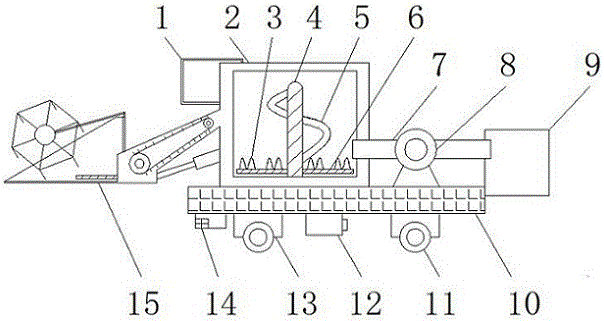 Corn-harvesting and straw-crushing machine