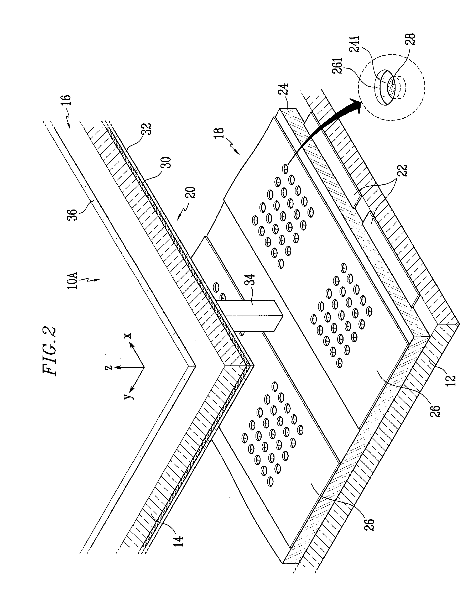 Diffusing member, light emission device with the diffusing member, display having the light emission device