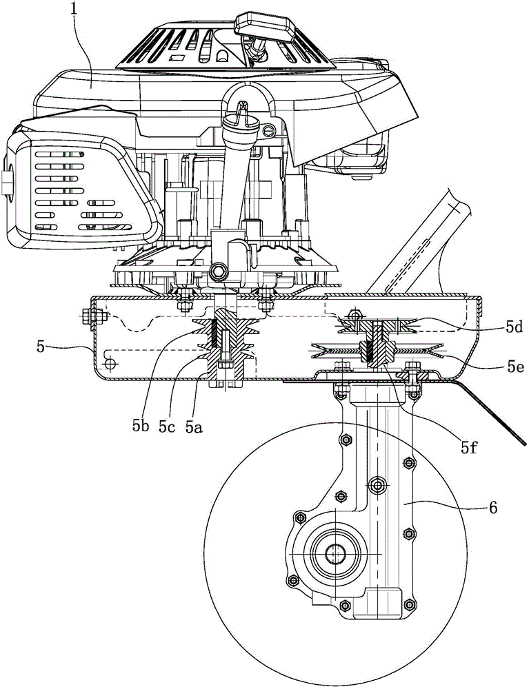 Transmission mechanism for mini-tiller