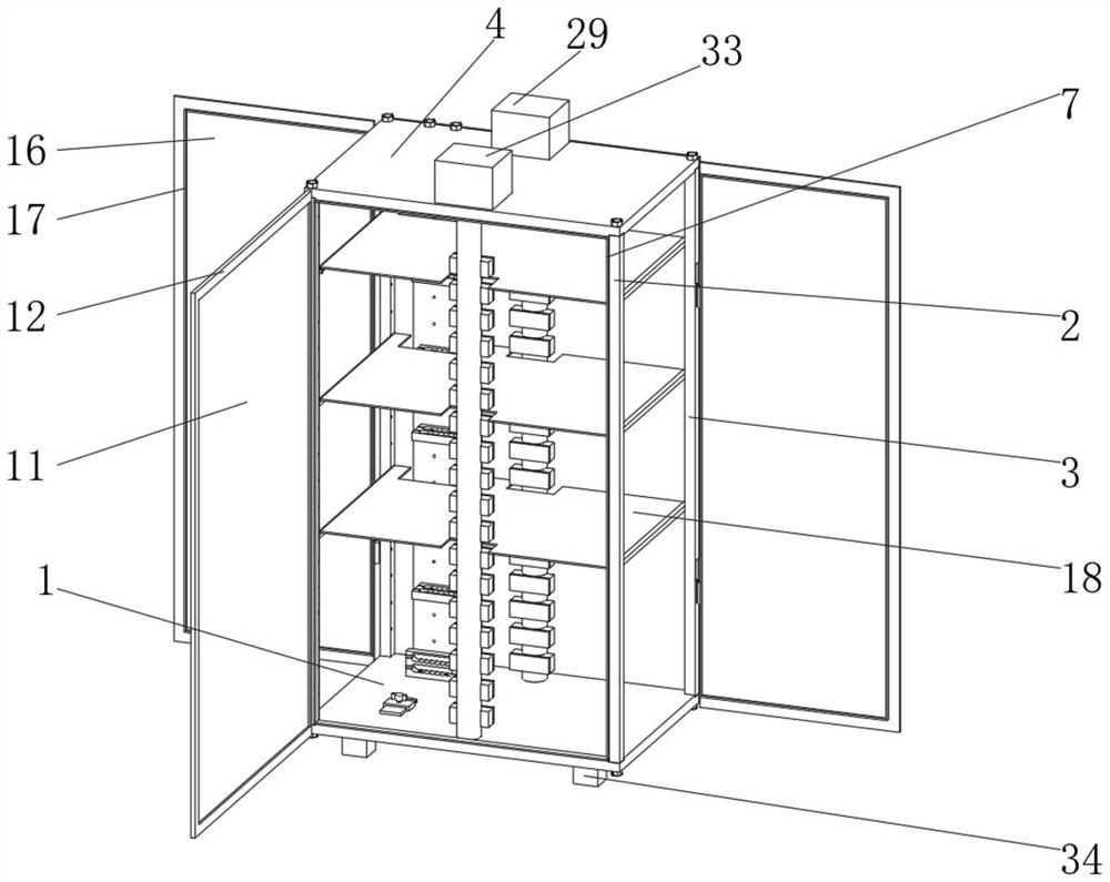 Exhibition hall multi-equipment line integrated cabinet convenient to overhaul