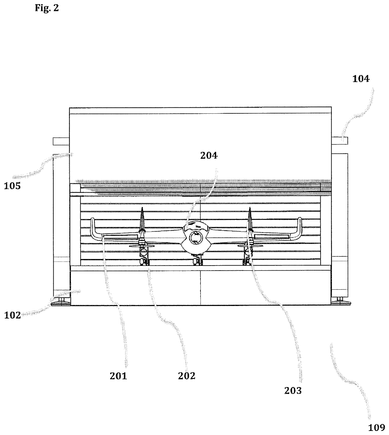 Docking and recharging station for unmanned aerial vehicles capable of ground movement