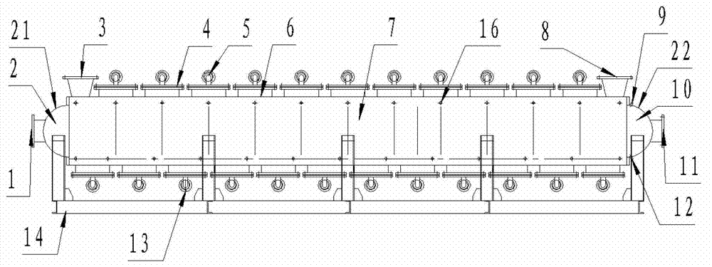 Heat exchanger for cinder flushing water of blast furnace