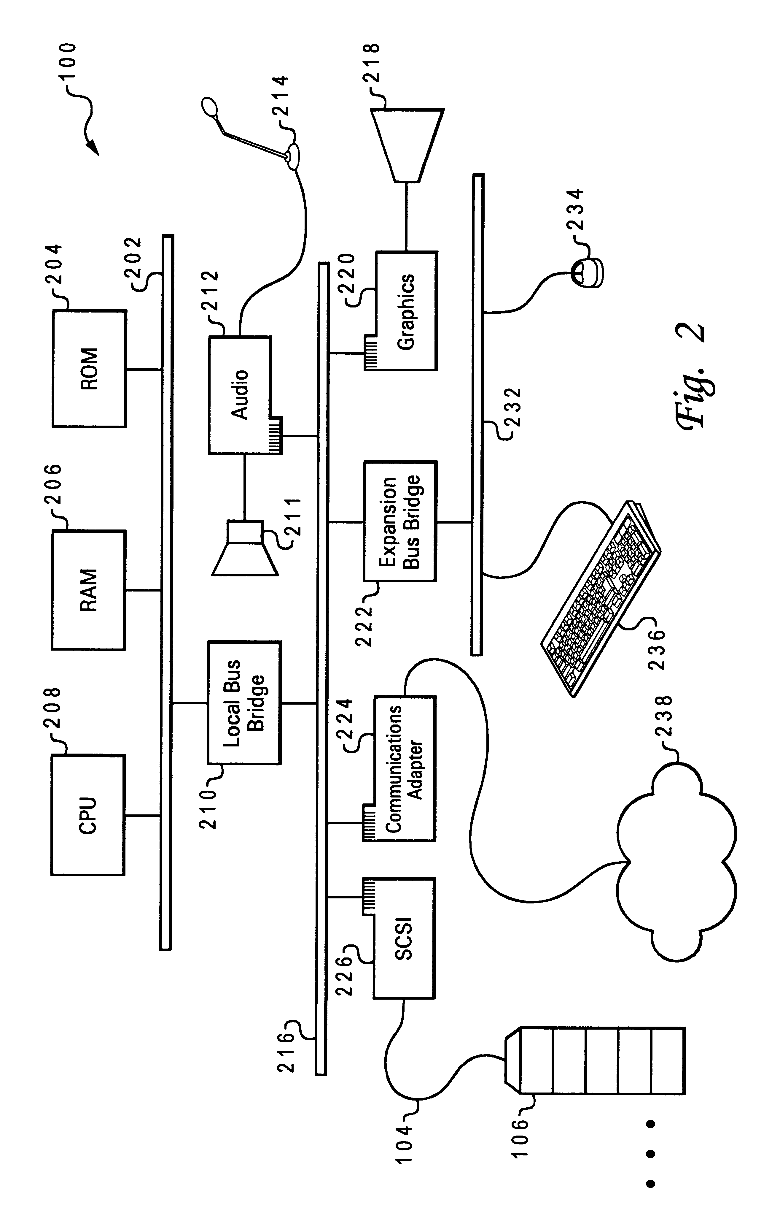 Separable in-line automatic terminator for use with a data processing system bus