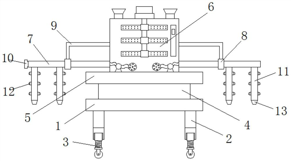 A height-adjustable industrial dust removal device