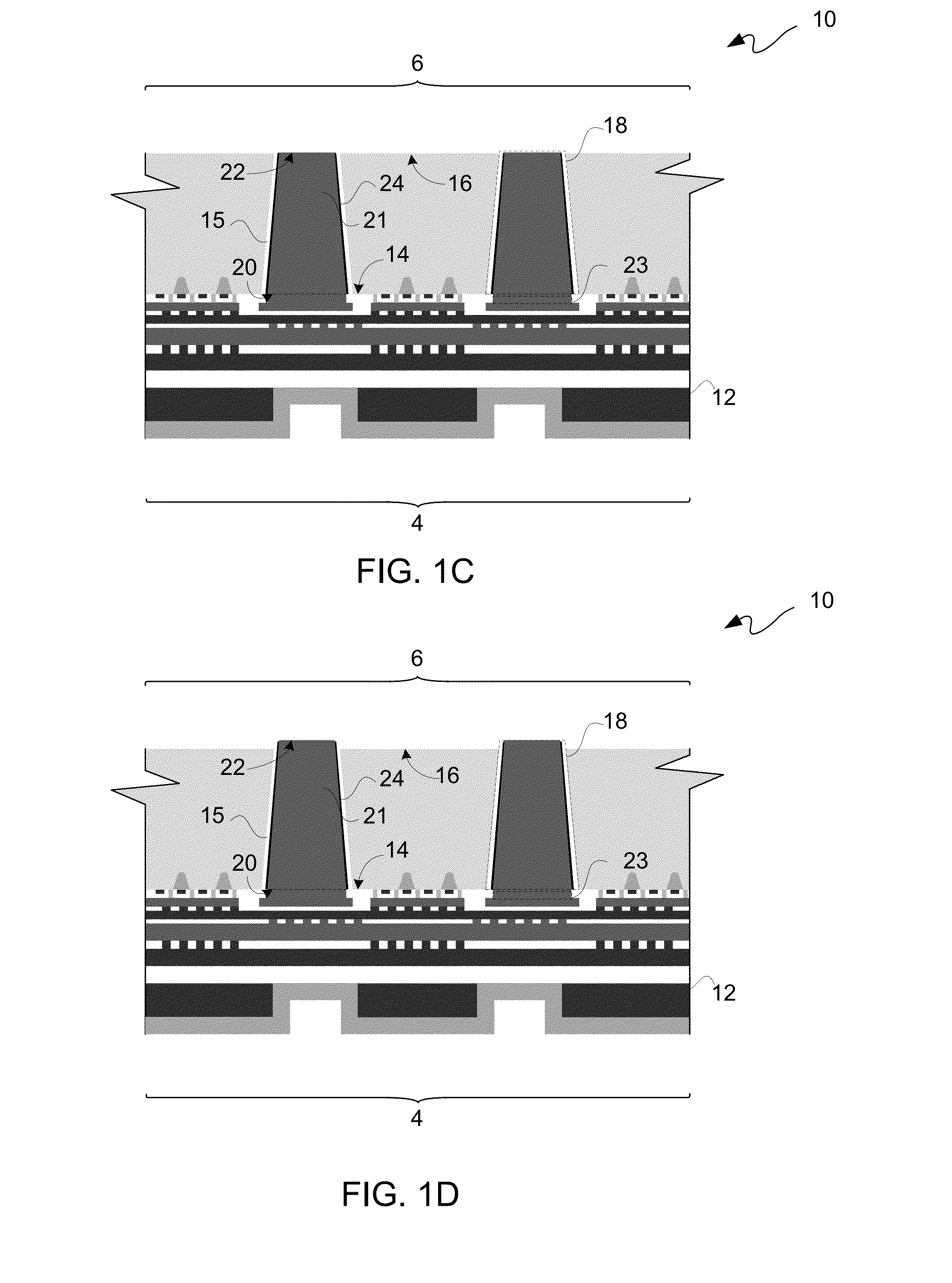 Multiple bond via arrays of different wire heights on a same substrate