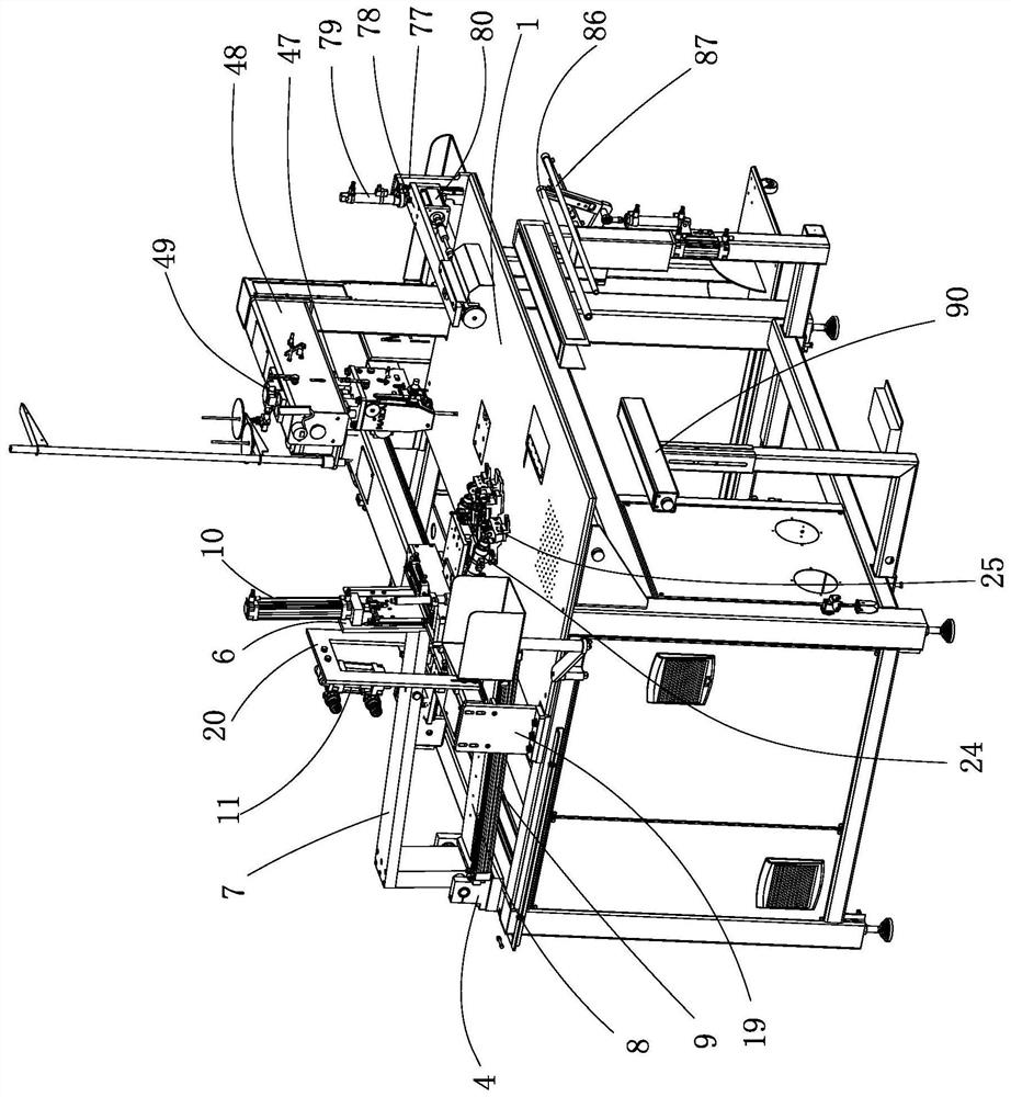 A bag sticking machine