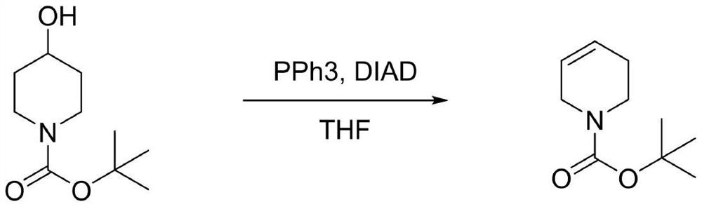 A method for preparing n-substituted-1,2,3,6-tetrahydropyridine