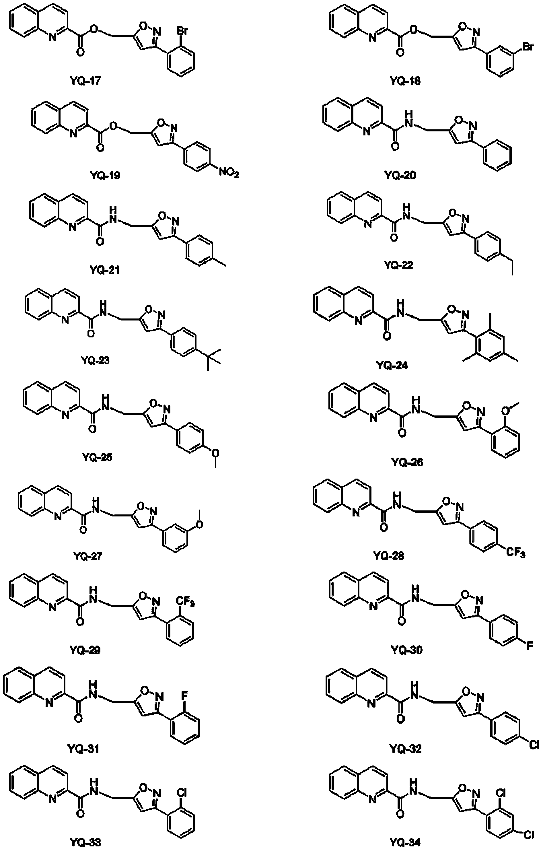 Quinoline derivative as well as preparation method and application thereof