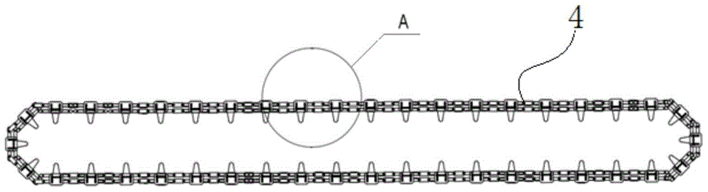 Crawler type flexible conveying device