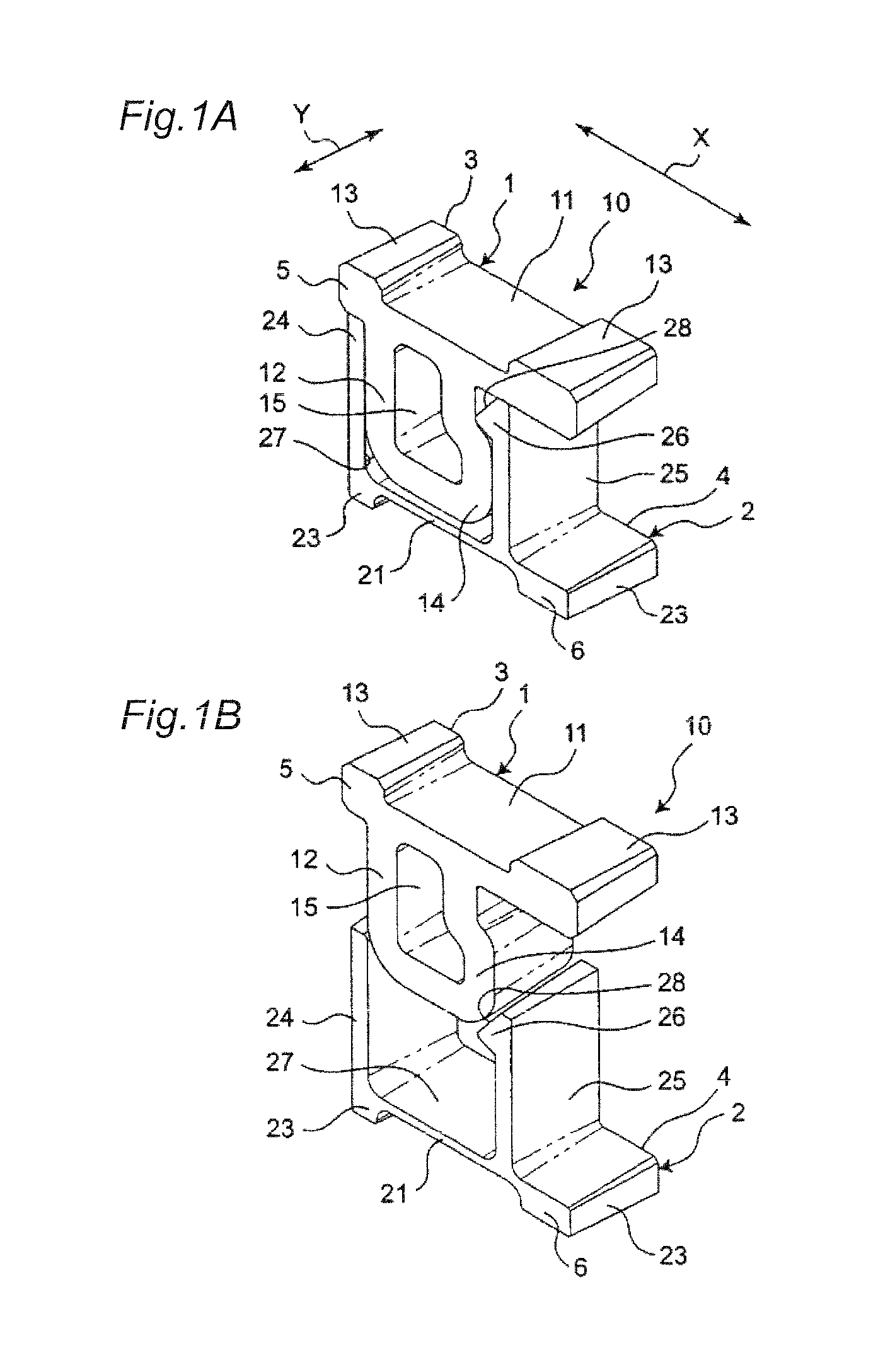 Connecting mechanism having two contacts with contact surfaces inclined in a direction perpendicular to their mating direction