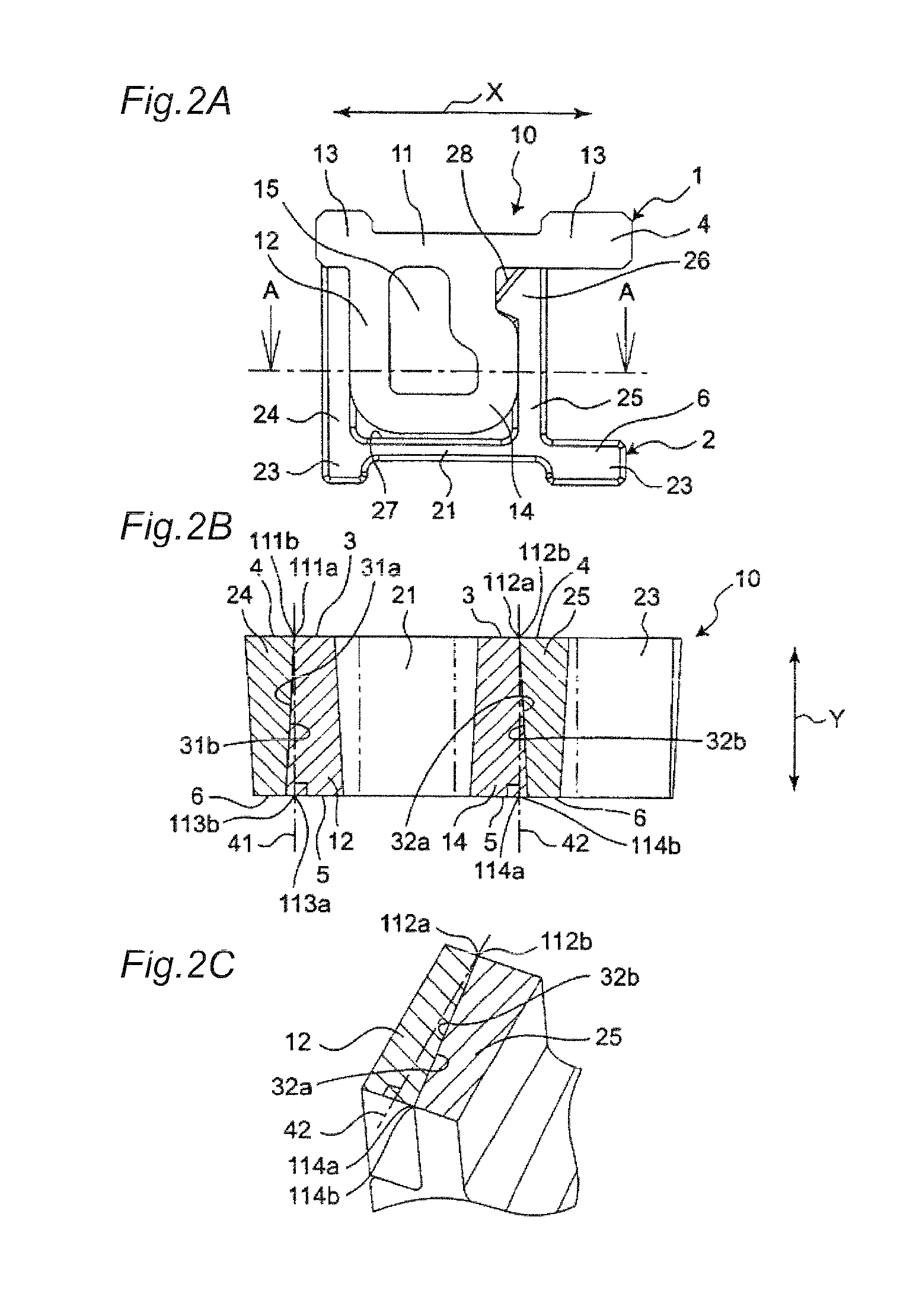 Connecting mechanism having two contacts with contact surfaces inclined in a direction perpendicular to their mating direction