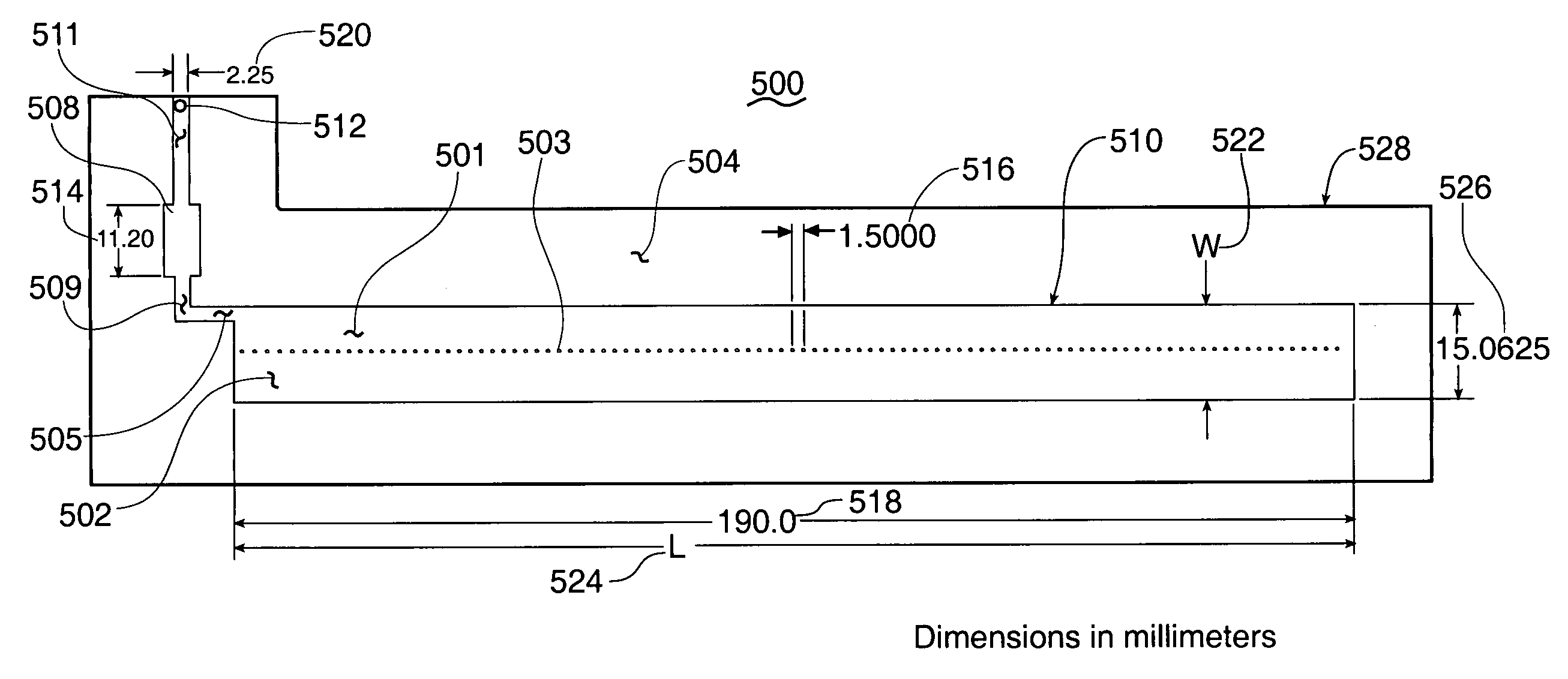 Conformal microstrip leaky wave antenna
