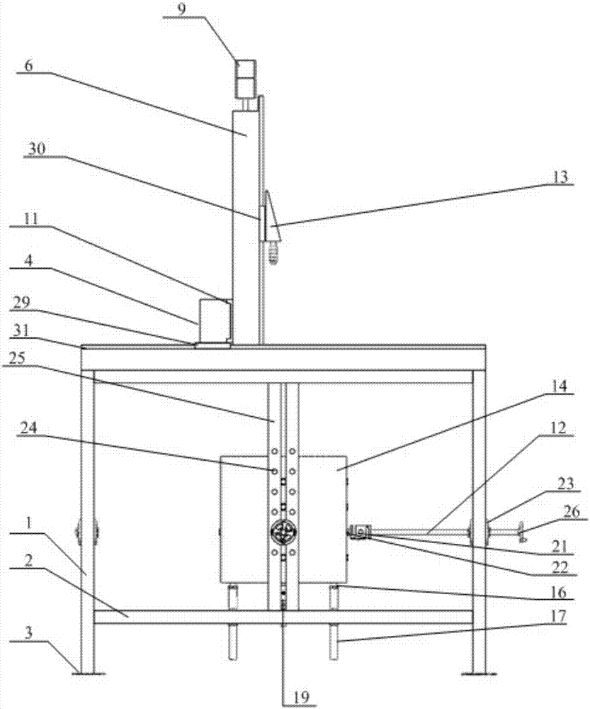 Three-dimensional measuring device for suspension characteristics of high-temperature superconducting magnetic suspension bearing
