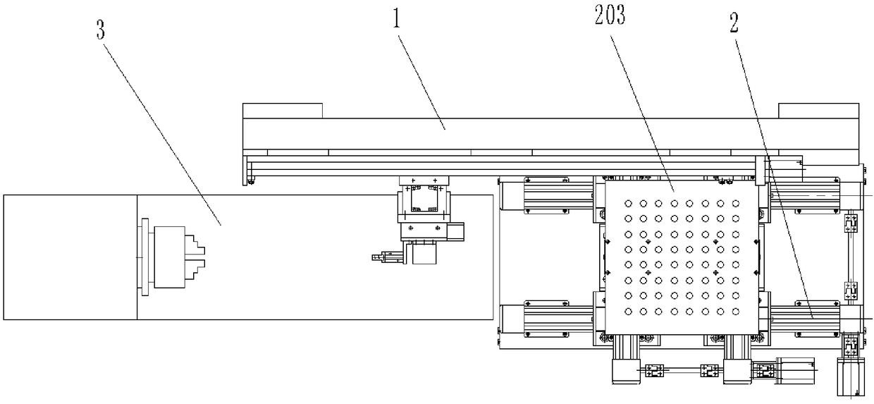 Automatic loading and unloading device of digital controlled lathe