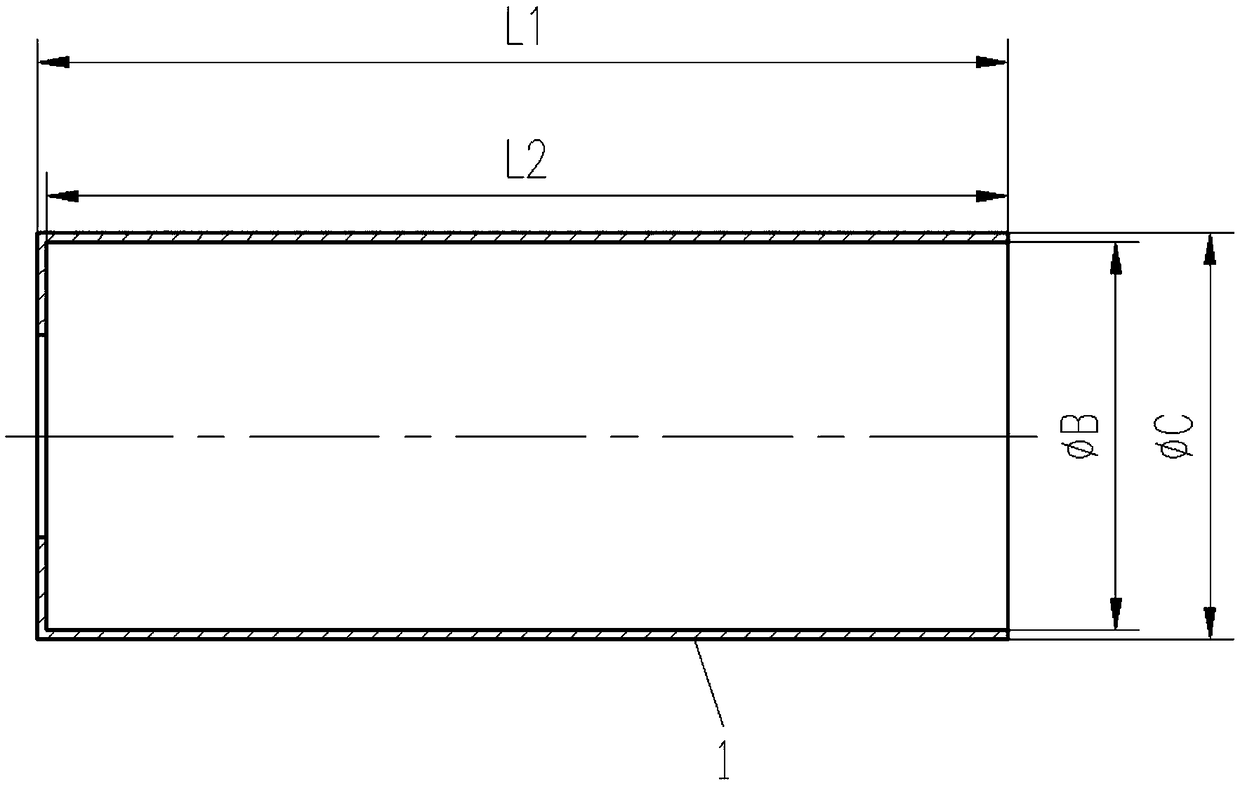 Machining method of high-precision deep and long hole thin-walled sleeve part