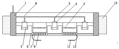 A heat dissipation device with efficient heat dissipation performance for a computer mainboard