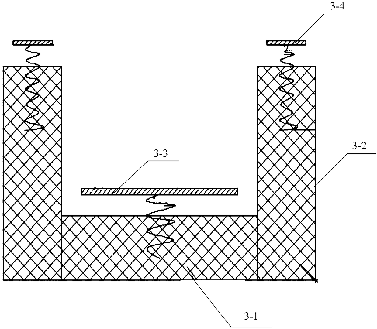 A solar pond heat collection efficiency analysis test device