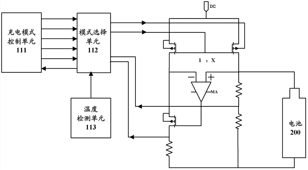 Chip with charge-discharge function and electric quantity detecting function