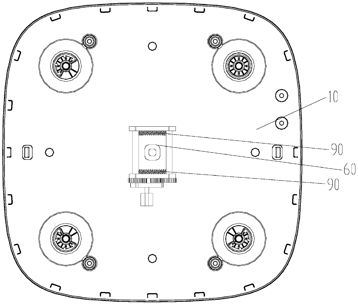 Chassis structure and purifier with same