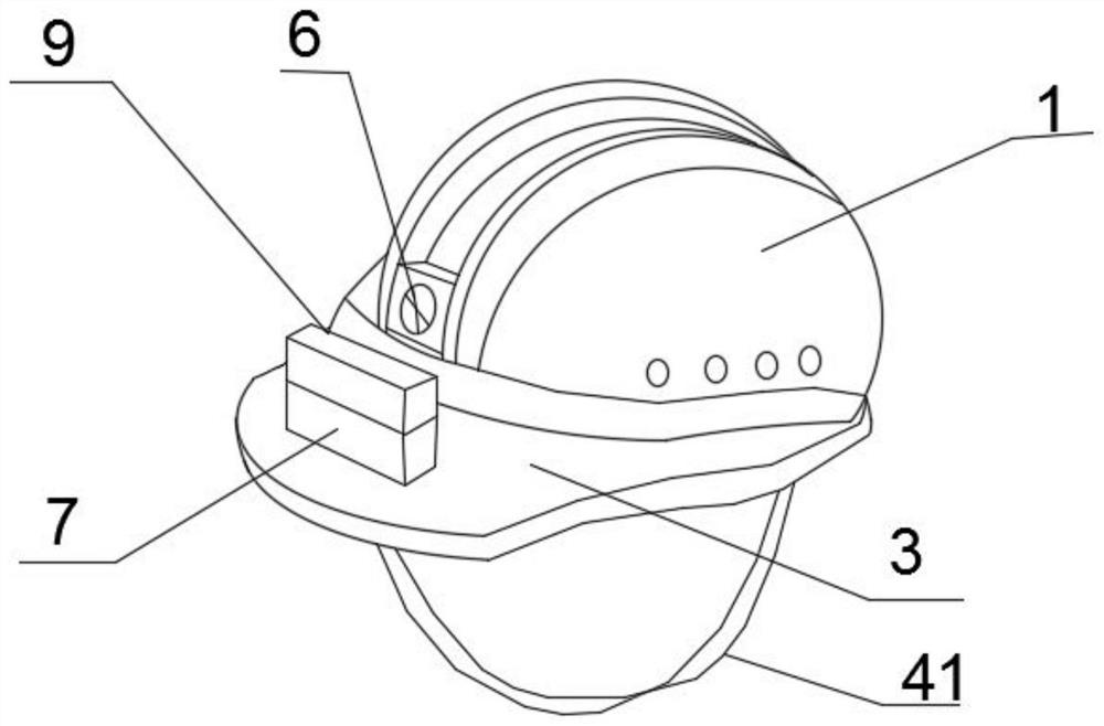Safety helmet capable of measuring temperature and cooling and use method