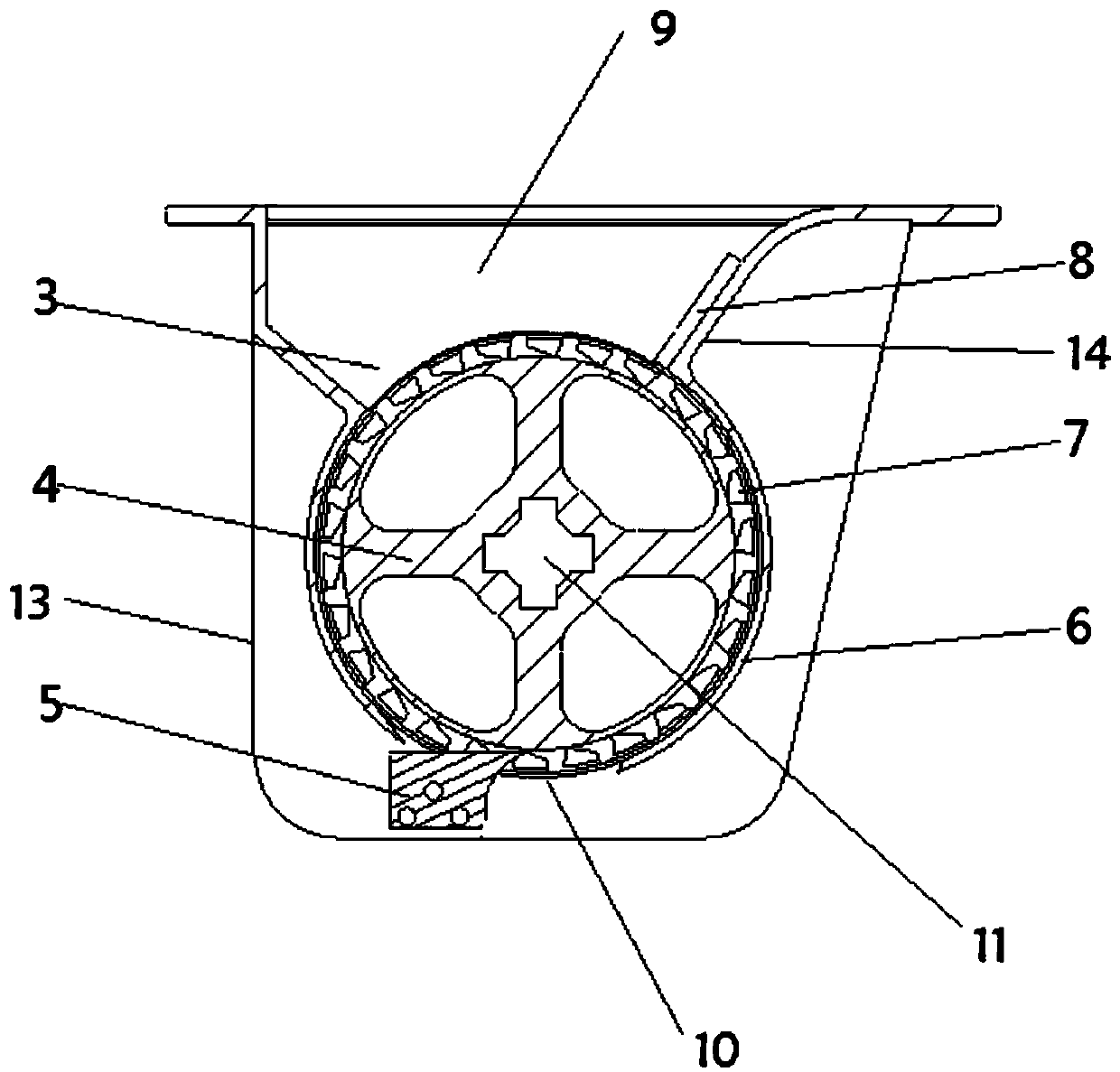 A socket-type precision seed metering device specially used for sowing wheat