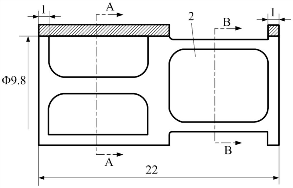Machining method for frame parts