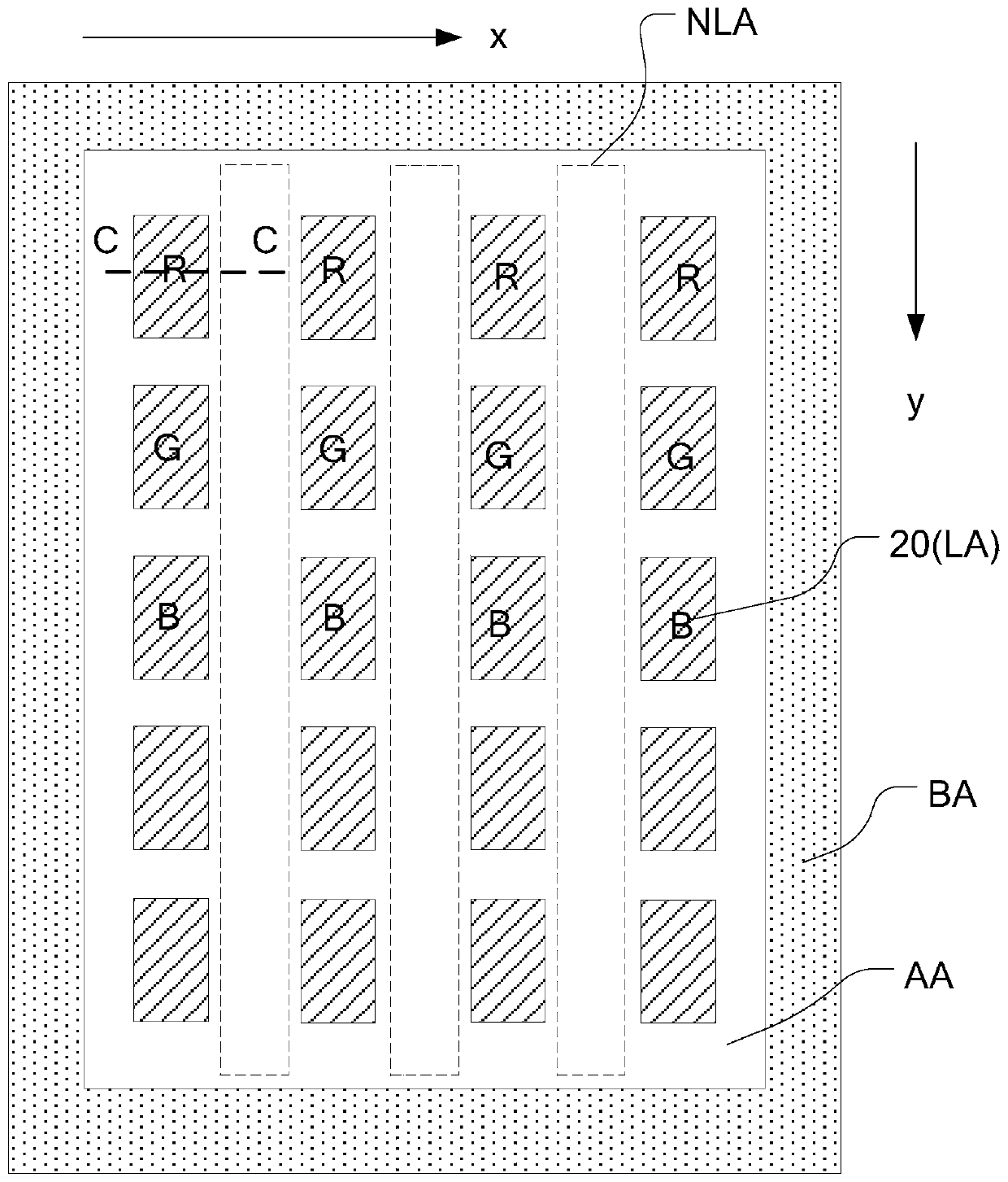 Inorganic light emitting diode display panel and display device