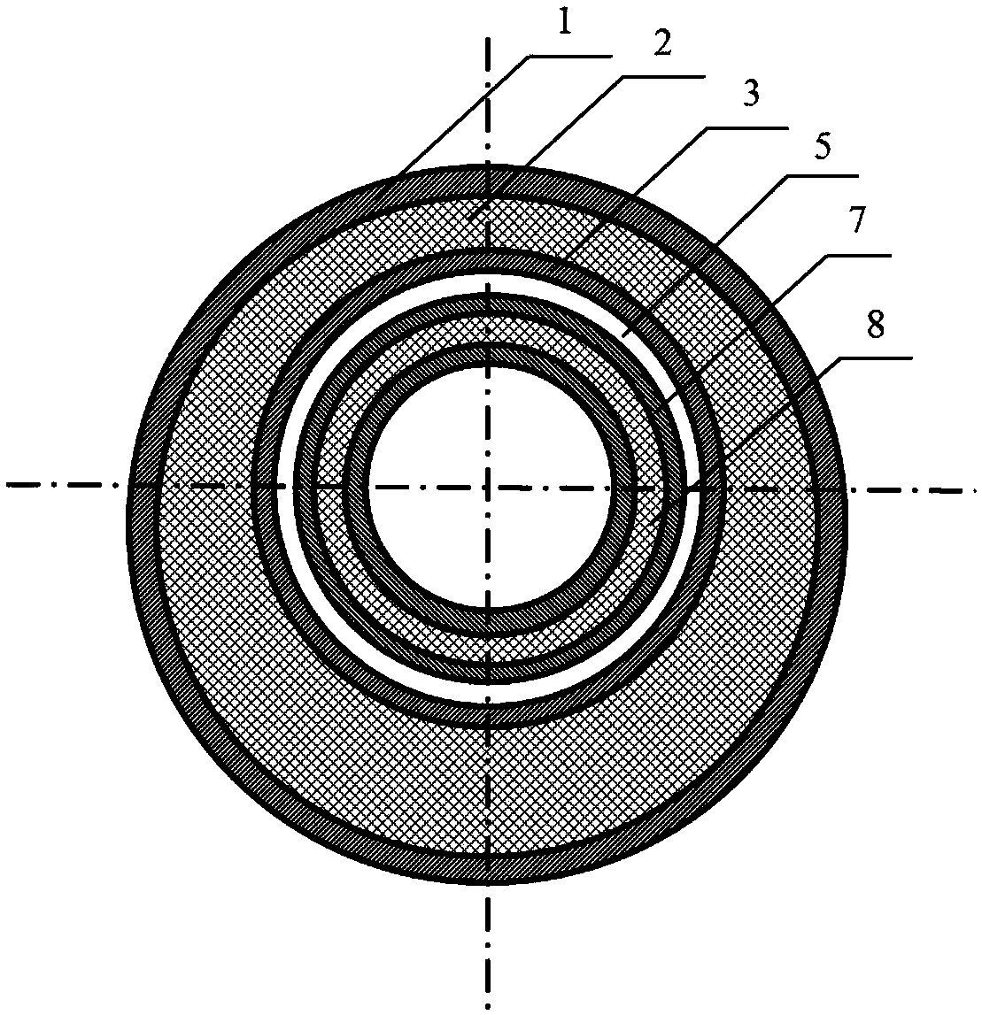 Large-damping efficiently-cooling radial passive permanent magnet bearing structure